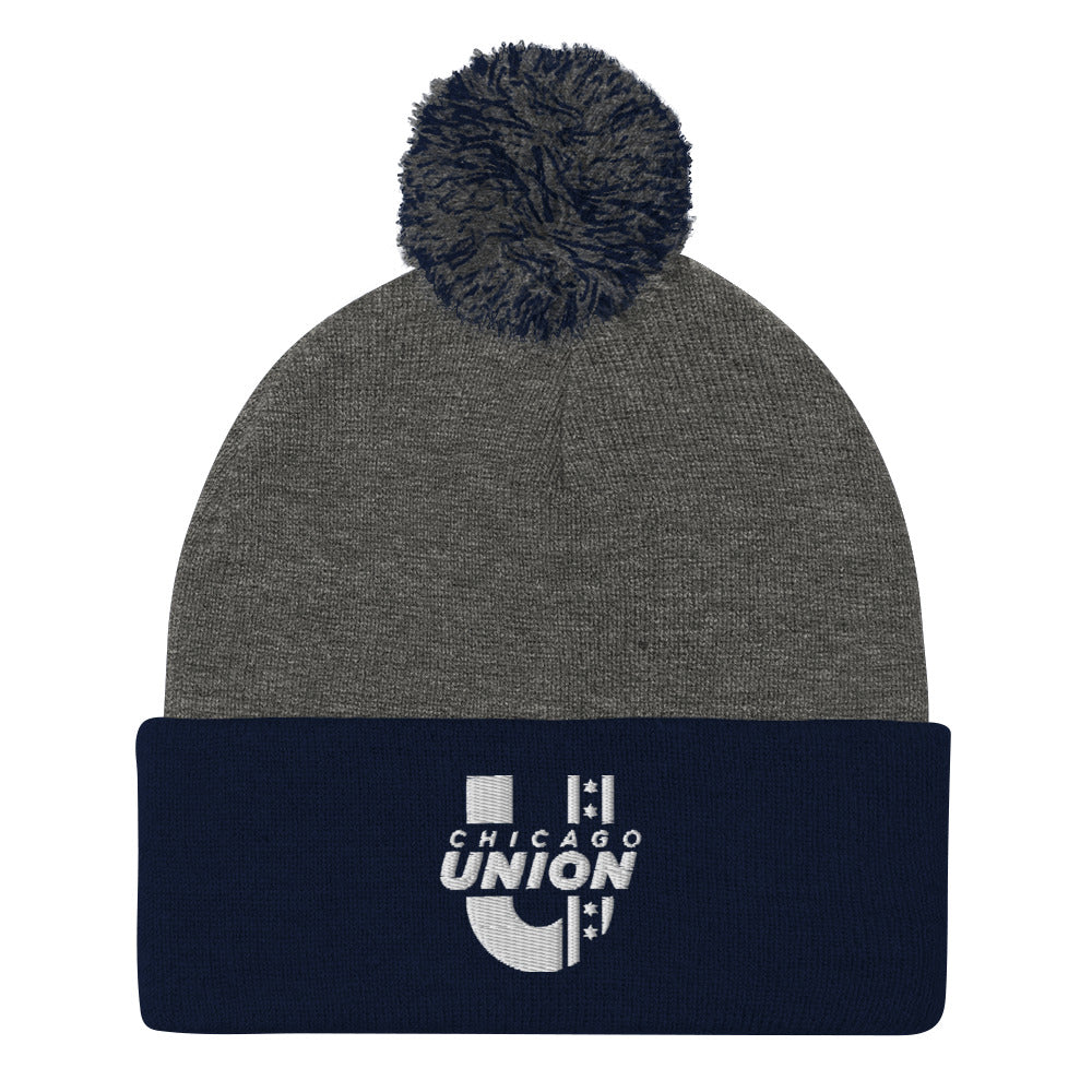 Chicago Union Pom Beanie - Gray/Navy