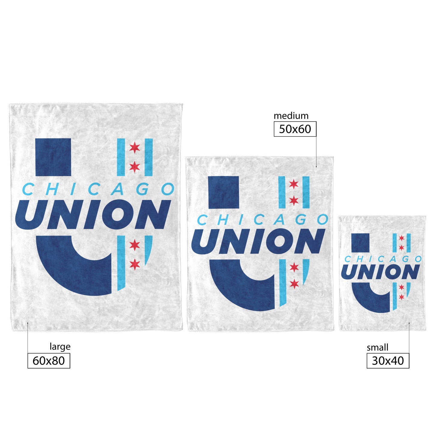 Chicago Union Fleece Blanket - White